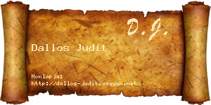 Dallos Judit névjegykártya